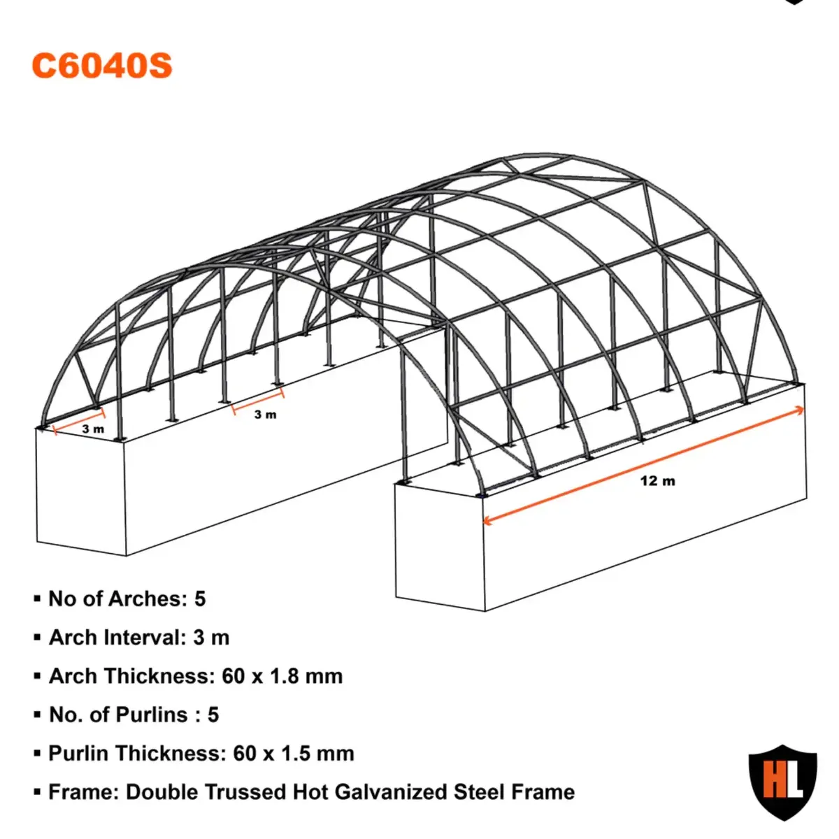 Container Shelter 60 x 40 - Image 3