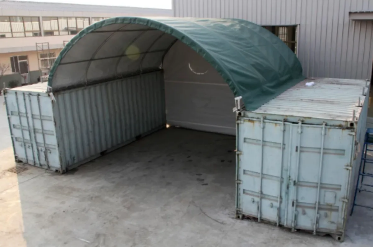 20x20 Container Shelter (Closed Back Panel)