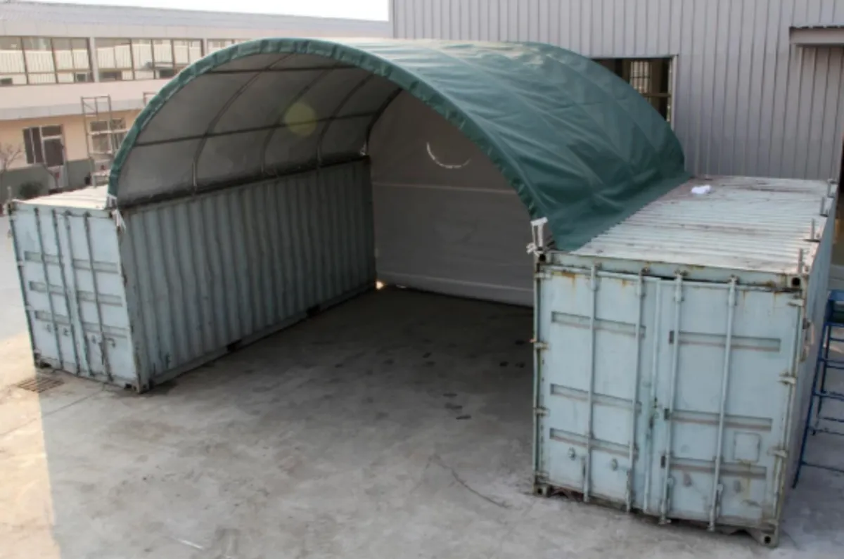 20x20 Container Shelter (Closed Back Panel) - Image 1