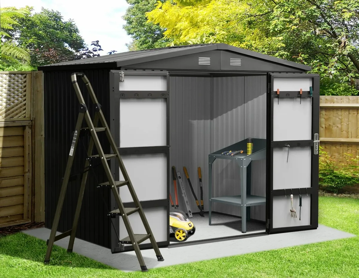 The Premium 8ft x 6ft Steel Garden Shed - Image 3