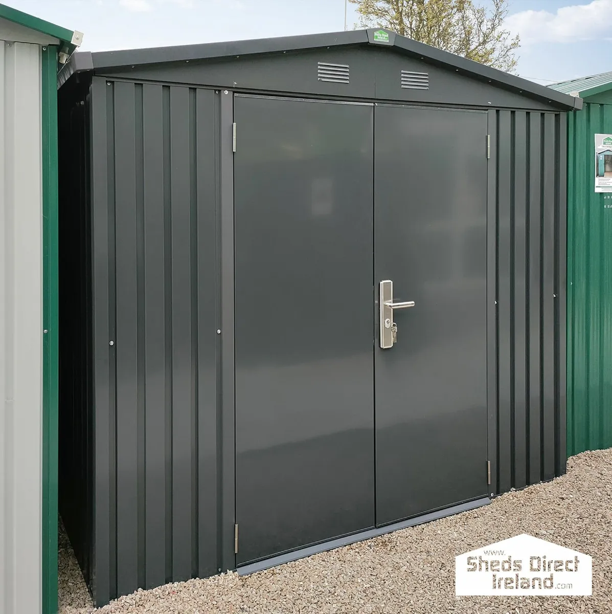 The Premium 8ft x 10ft Steel Garden Shed