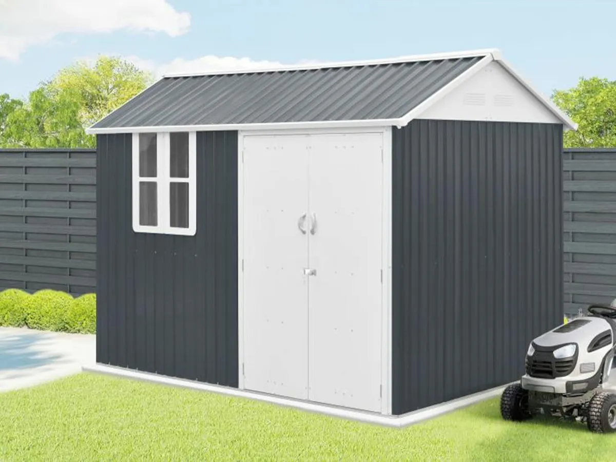 Large Steel Cottage Shed - 10ft x 7.5ft