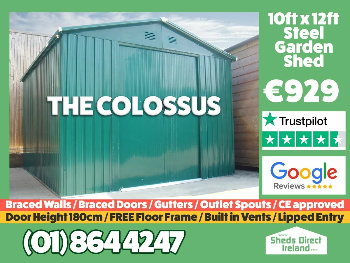 10ft x 12ft Steel Garden Shed