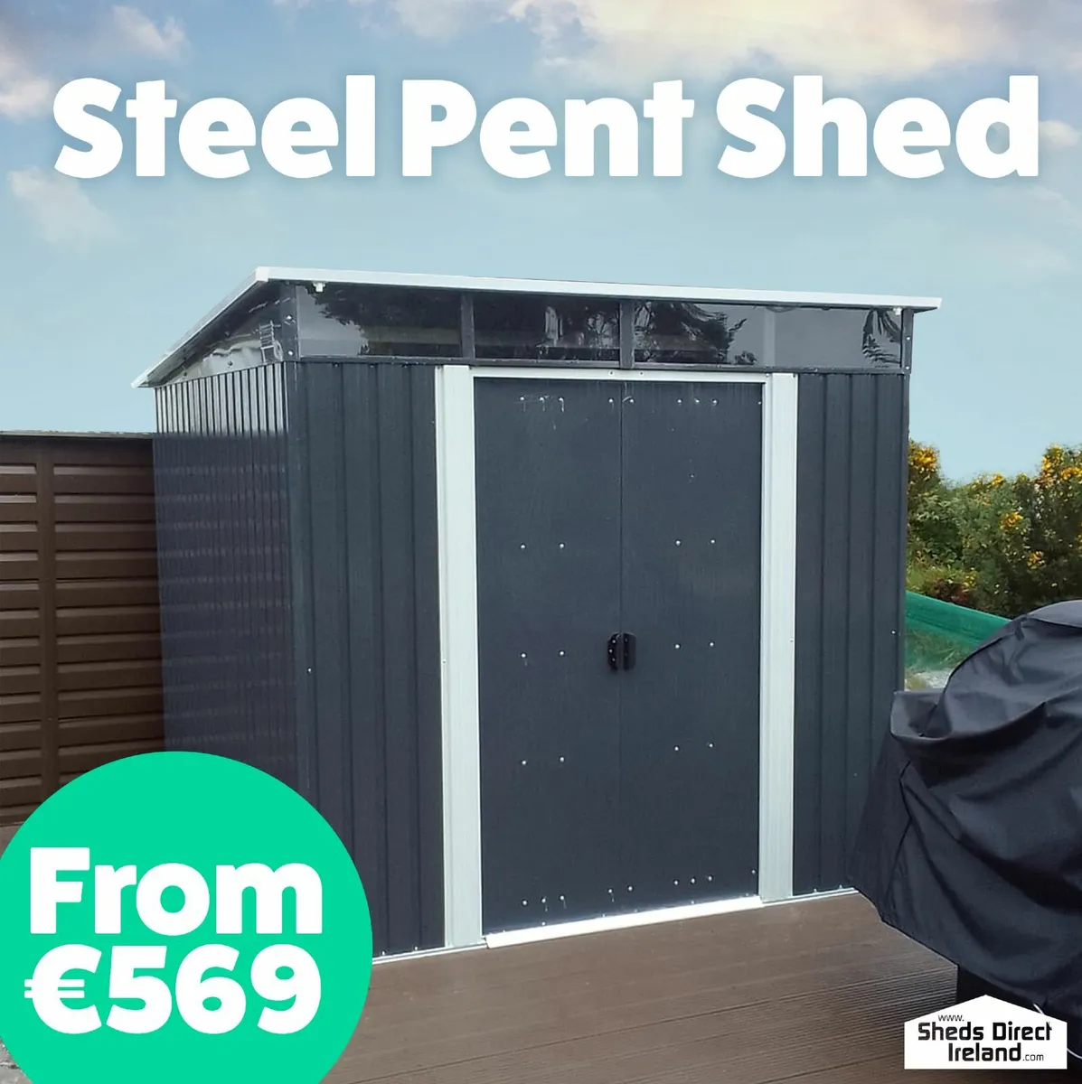 Steel Pent Sheds - Two sizes available! - Image 1