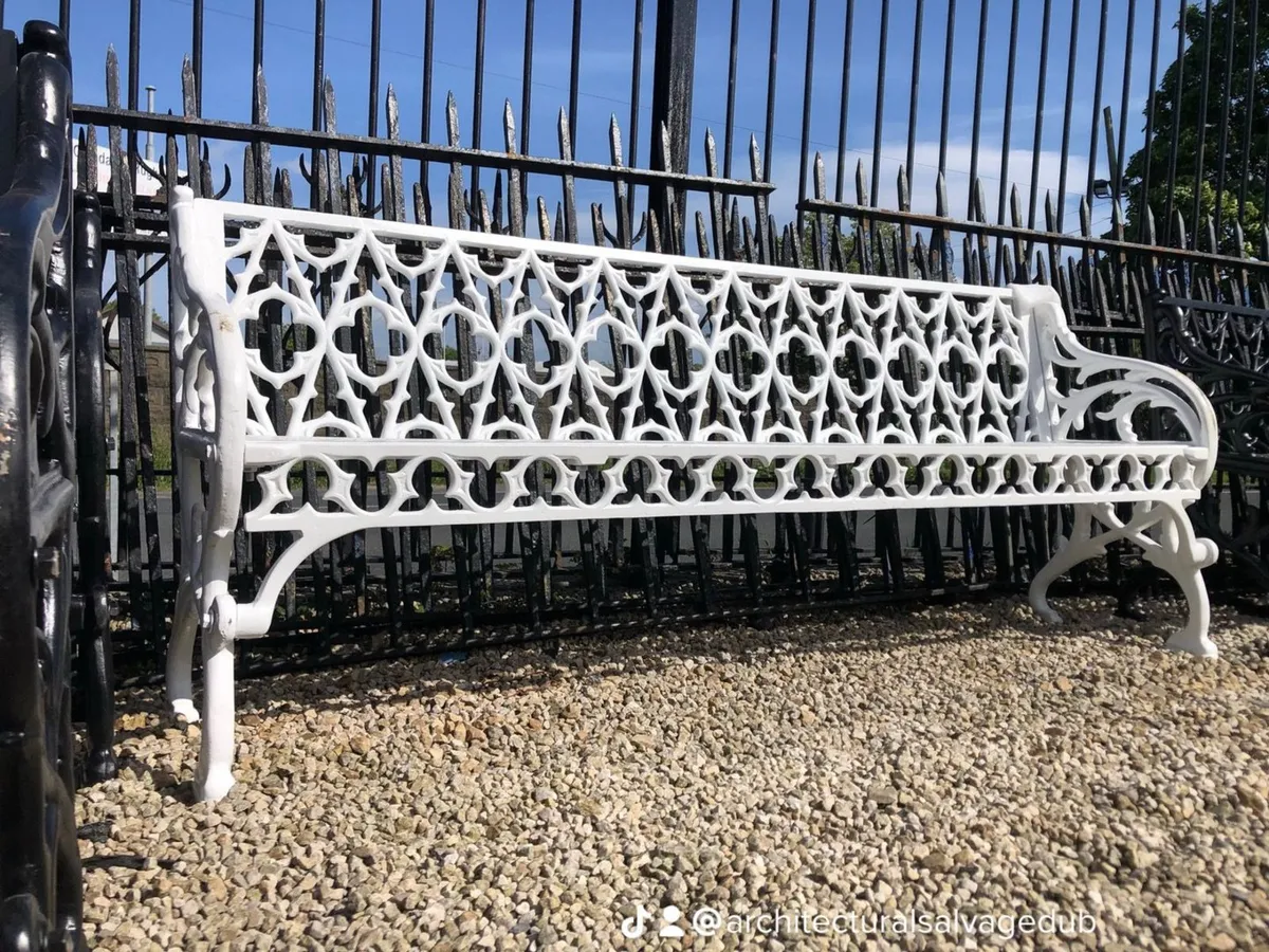 Cast iron garden bench