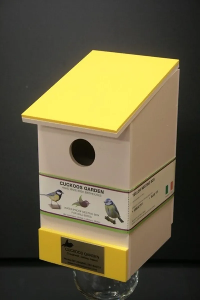 NESTING BOX    Yellow ( BIRD HOUSE)