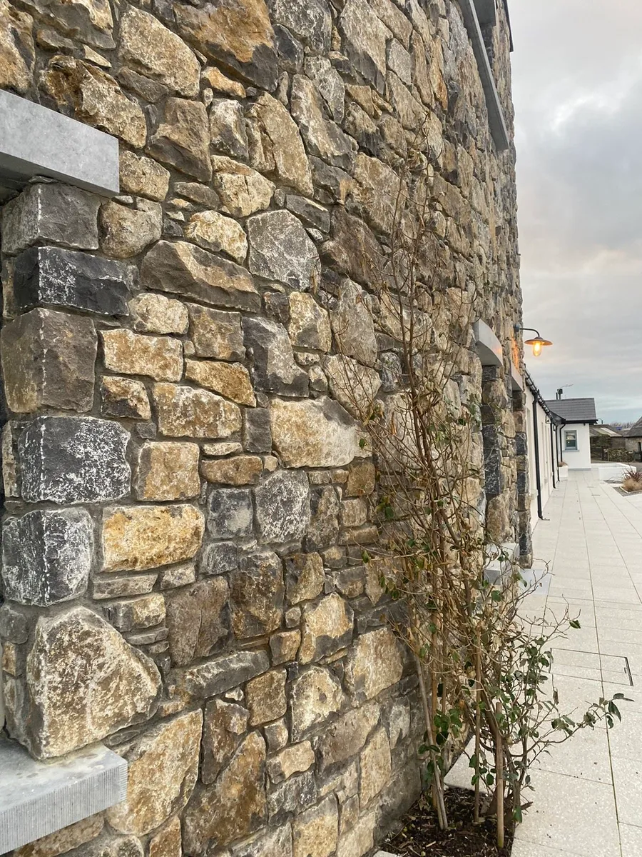 Old Salvage White Limestone Building Stone - Image 1