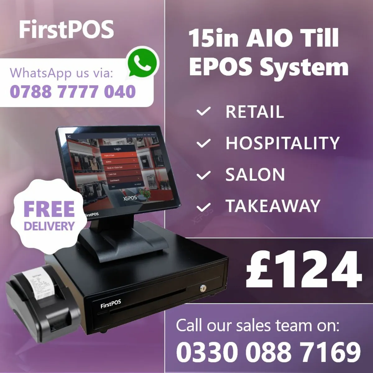 Complete EPOS Till System Retail Hospitality Takea