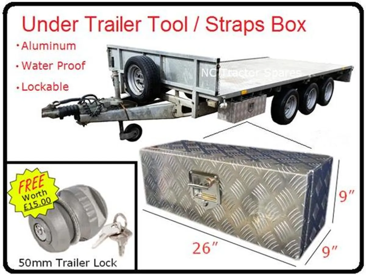 Aluminium Trailer Toolbox FREE LOCK! - Image 1