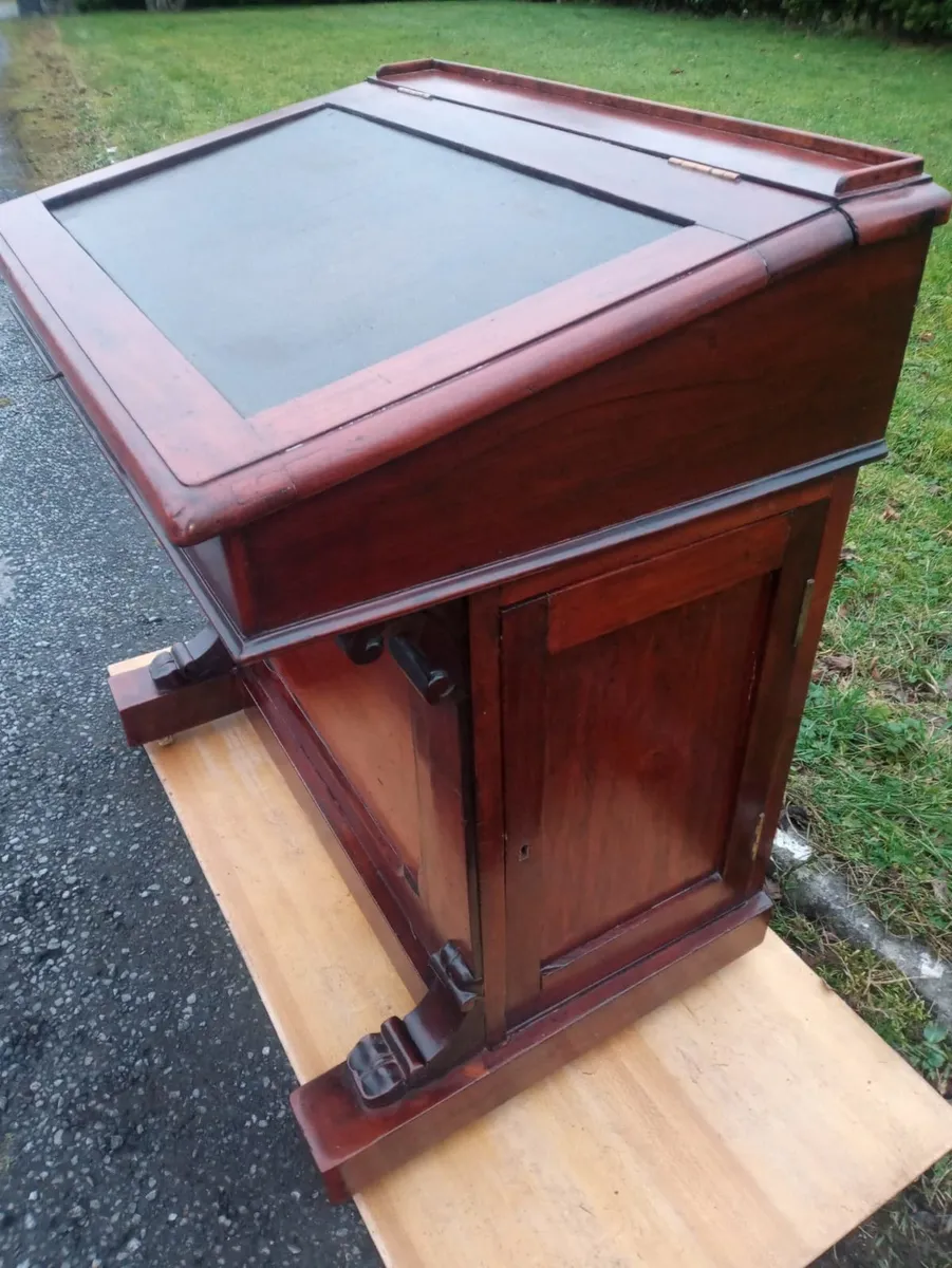 Victorian Mahogany Davenport Bureau - Image 4