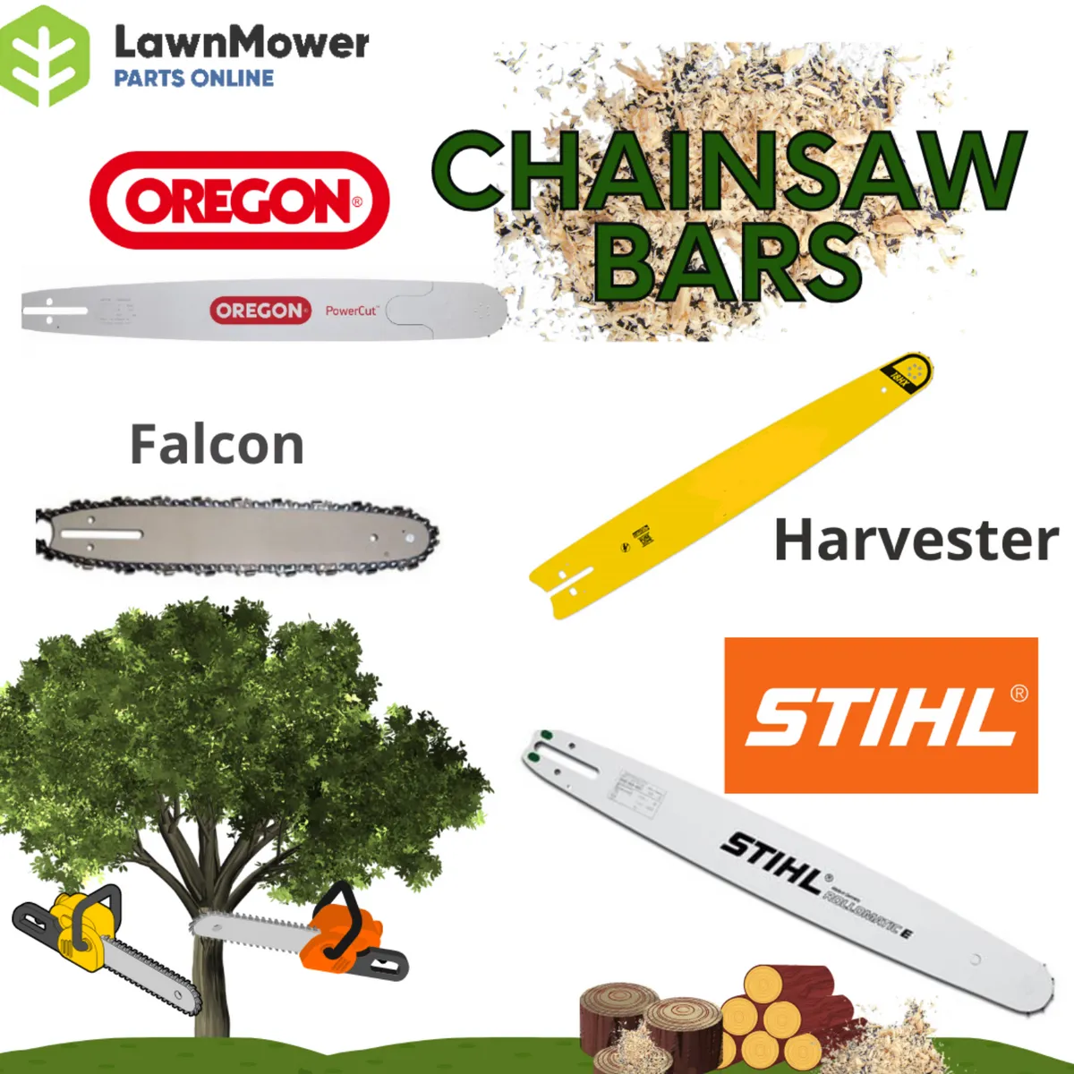 CHAINSAW GUIDE BARS:  FREE DELIVERY! - Image 1
