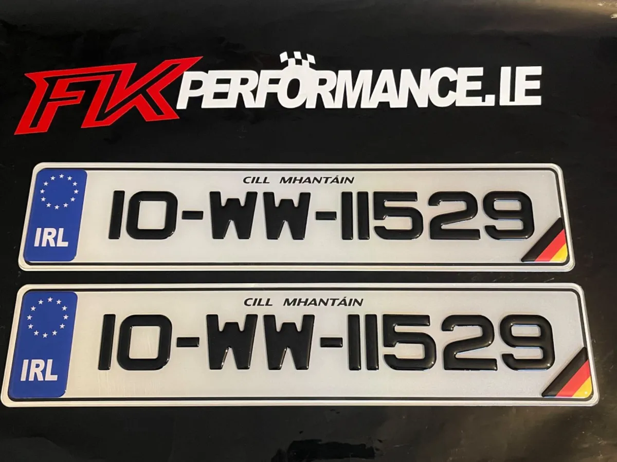 Jap German gel number plates delivered