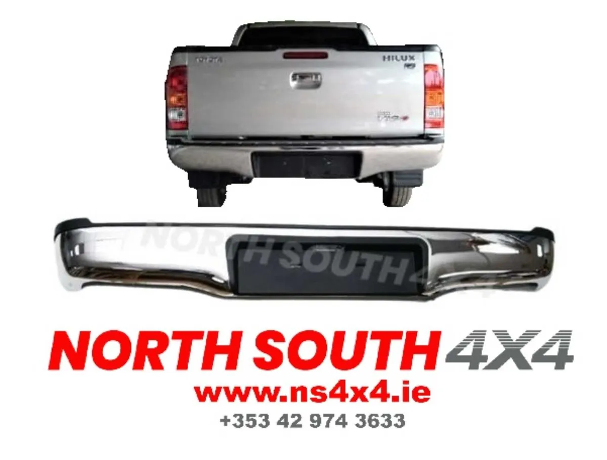 Chrome Rear Bumper for Toyota Hilux - Image 1