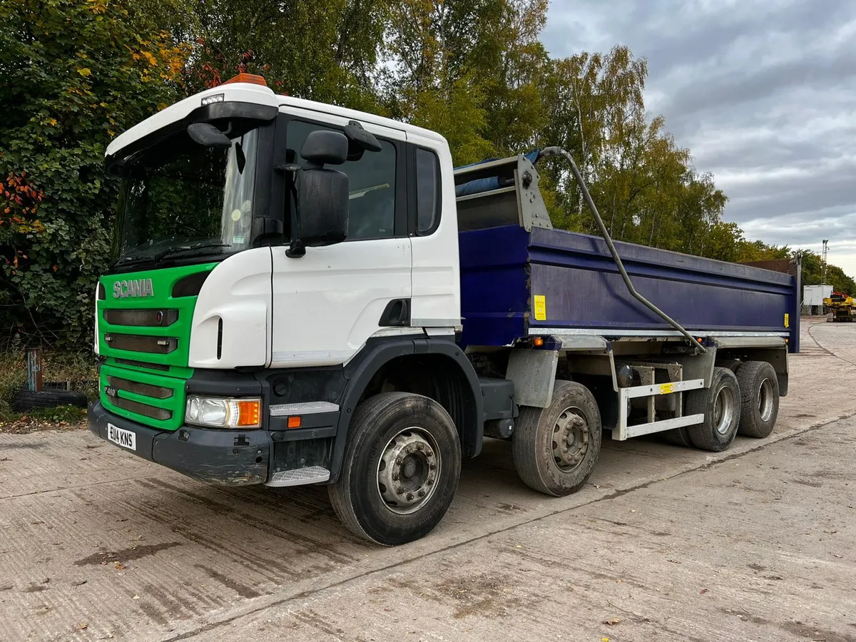 Scania P410  Day Cab 8X4 Steel body Tipper truck - Image 1