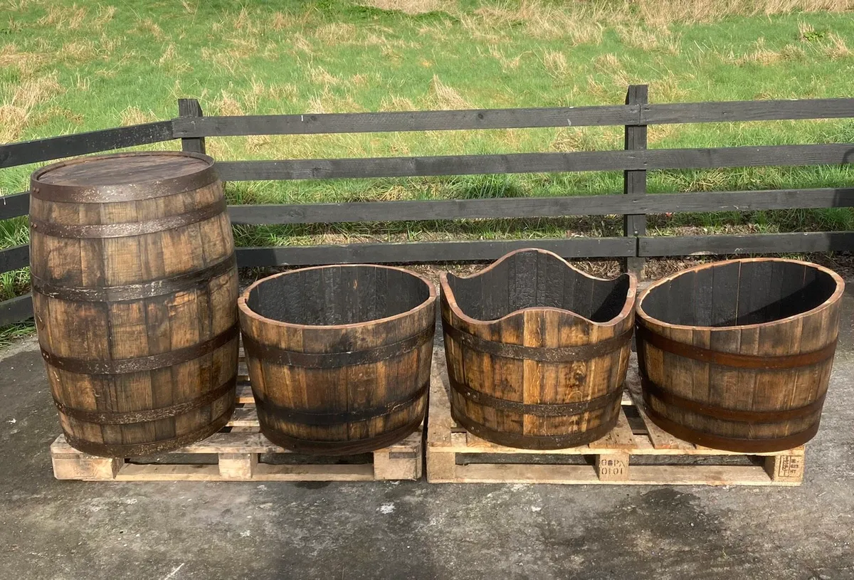 Reclaimed solid oak whiskey barrels / casks.