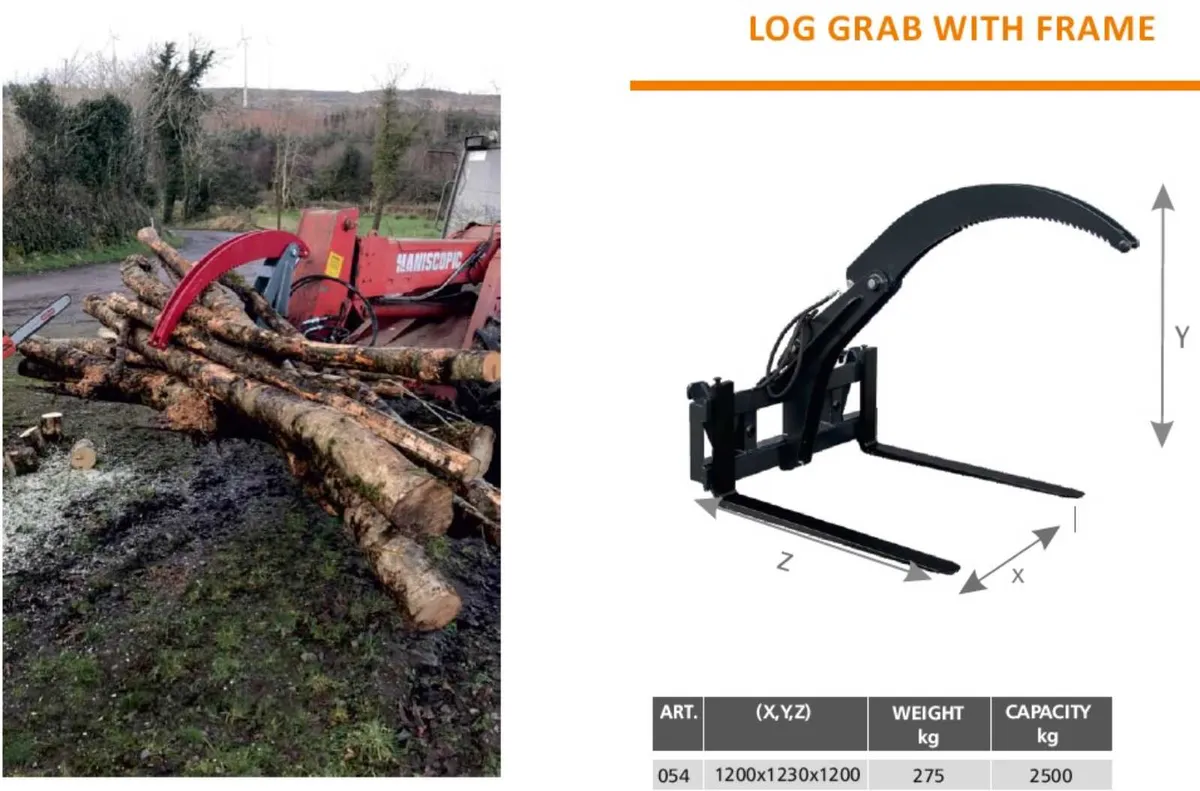 Log grab - pallet forks - Image 1