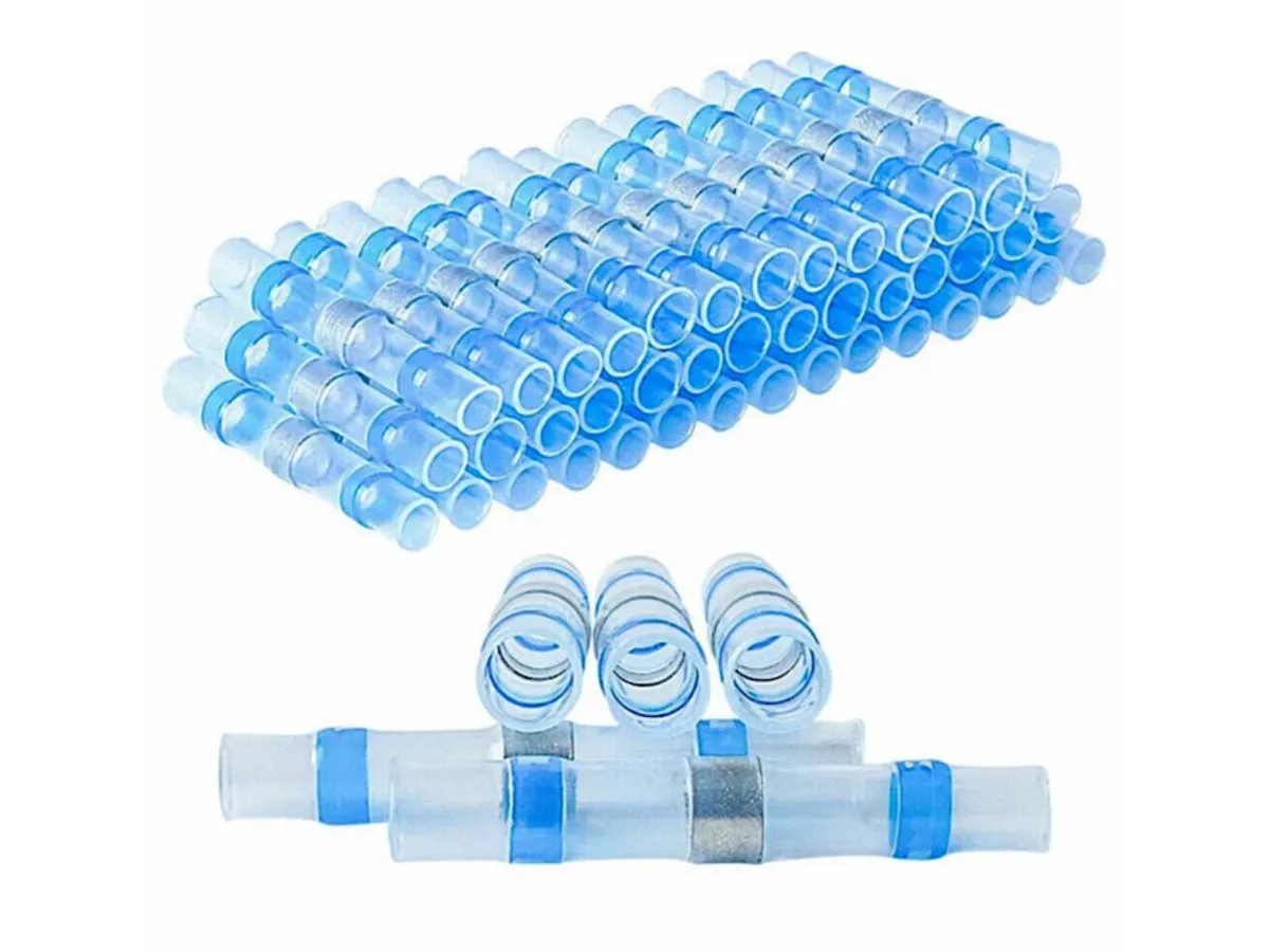 100PK Blue Solder Seal Connectors...Free Delivery