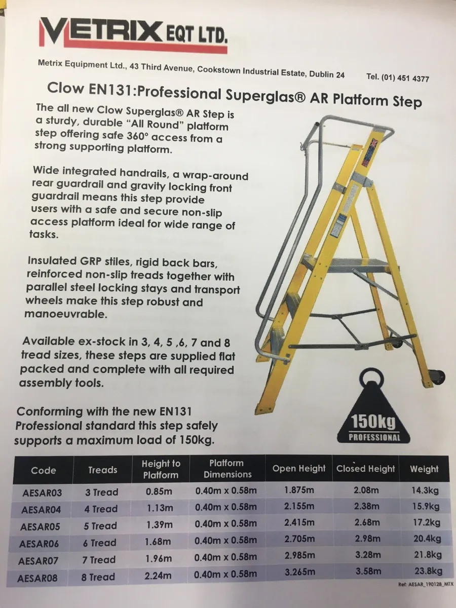 PODIUM LADDERS Dublin . Clow / Metrix. - Image 2