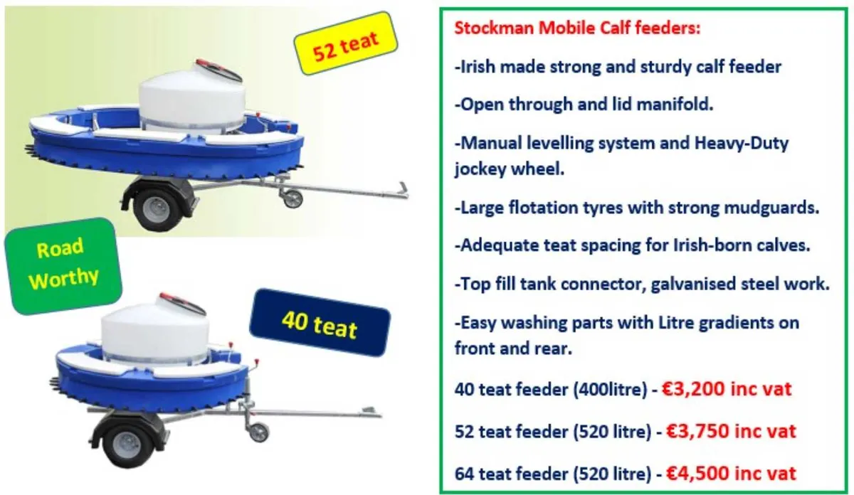 Stockman mobile calf feeders for sale at FDS