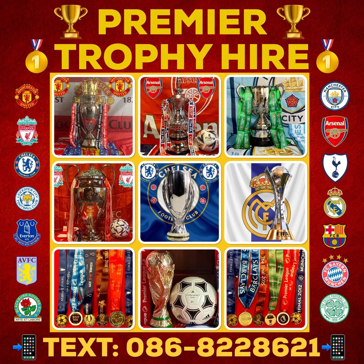 Premier League Champions League FA Cup Trophy Hire