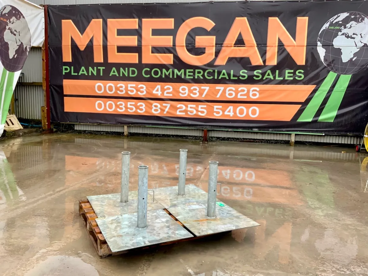 GALVANISED WEIGHTED POST BASE PLATES. - Image 1