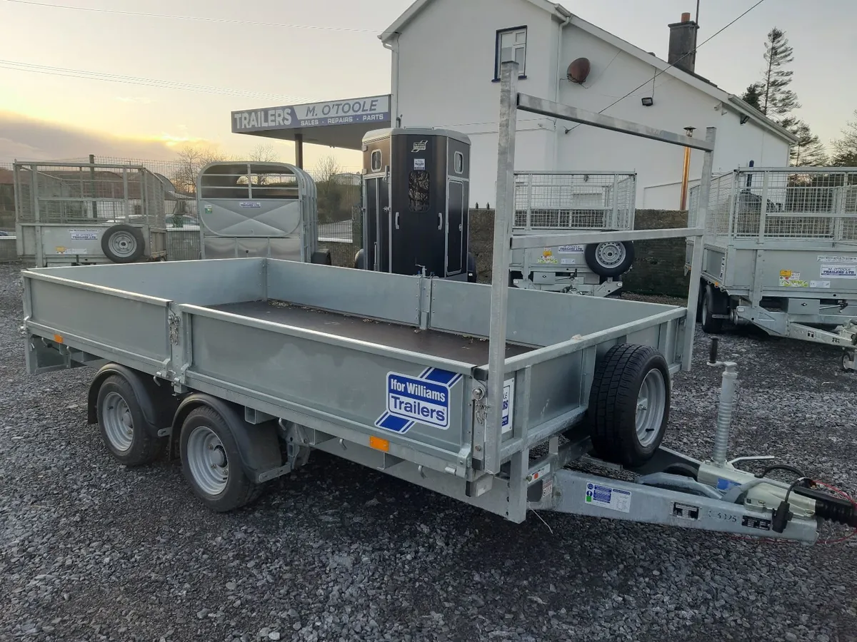 IFOR WILLIAMS  12' x 5'6"  DROPSIDES  TRAILER - Image 1