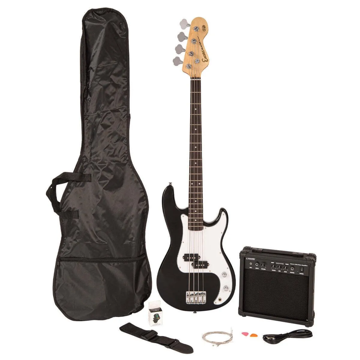 Bass Guitar Pack Amp, Strap, Cable, Case and Tuner - Image 4