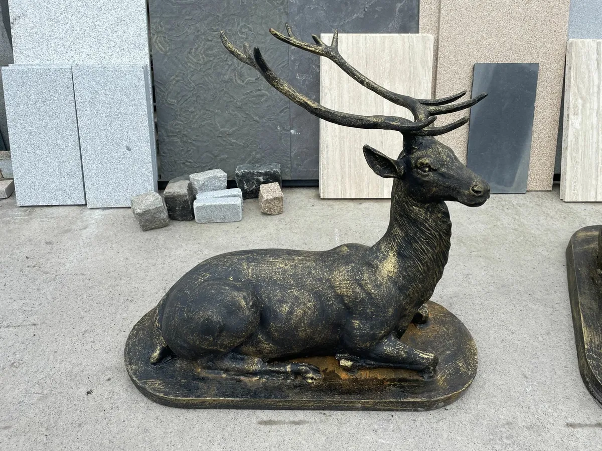 Cast iron garden stag