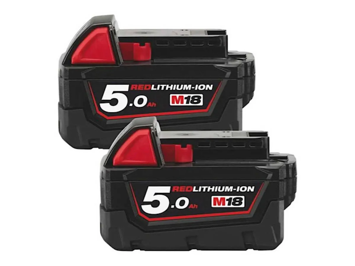 2 X Milwaukee M18 5.0AH Battery..Free Delivery - Image 1