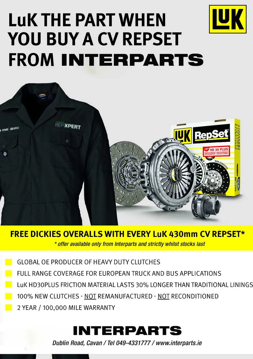 LUK - CLUTCH KITS - SPECIAL OFFER FROM INTERPARTS