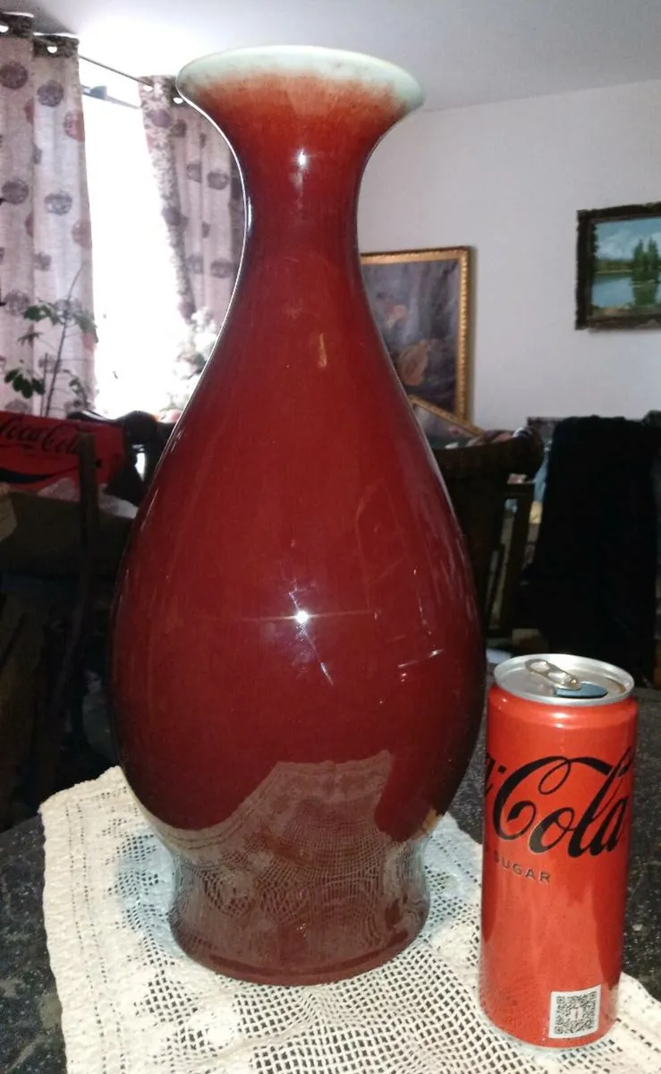 Large Oxblood glazed Chinese vase - Image 1
