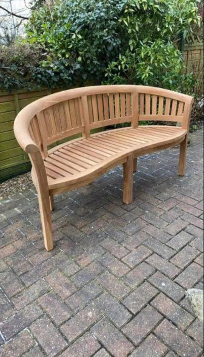 Brand new 2 seater teak benchs - Image 2