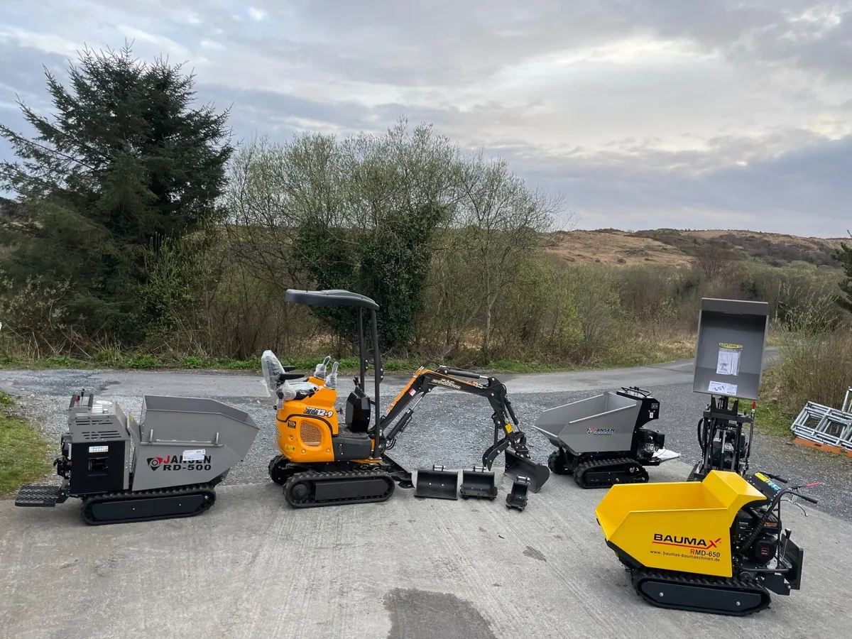 Micro digger Tracked dumper packages. 7.5% APR. - Image 4