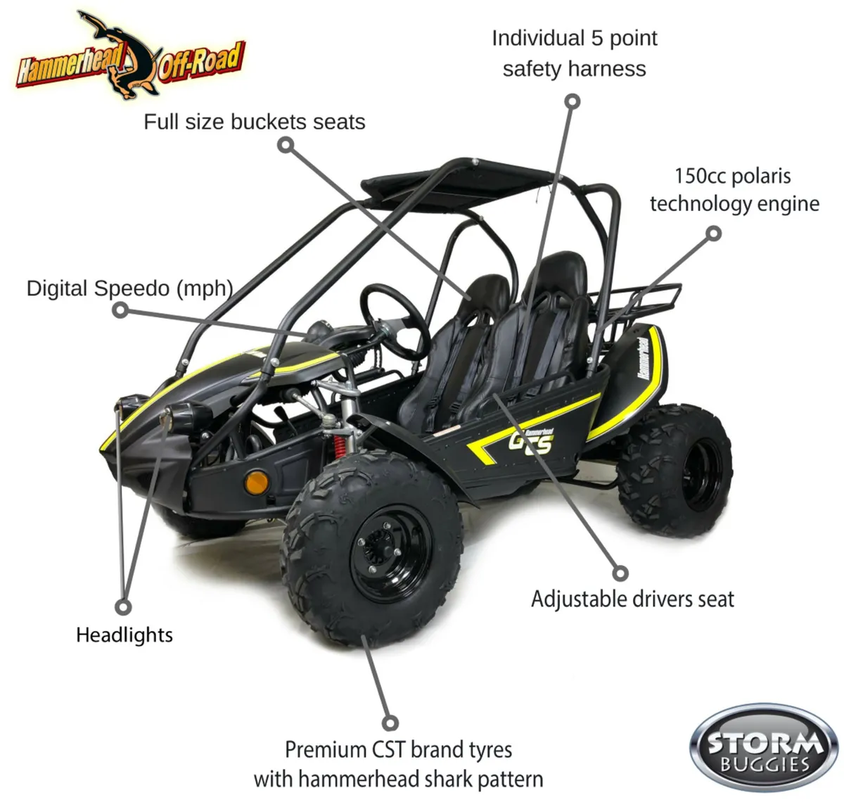 HAMMERHEAD Gts 150 buggy DELIVERY warranty choice