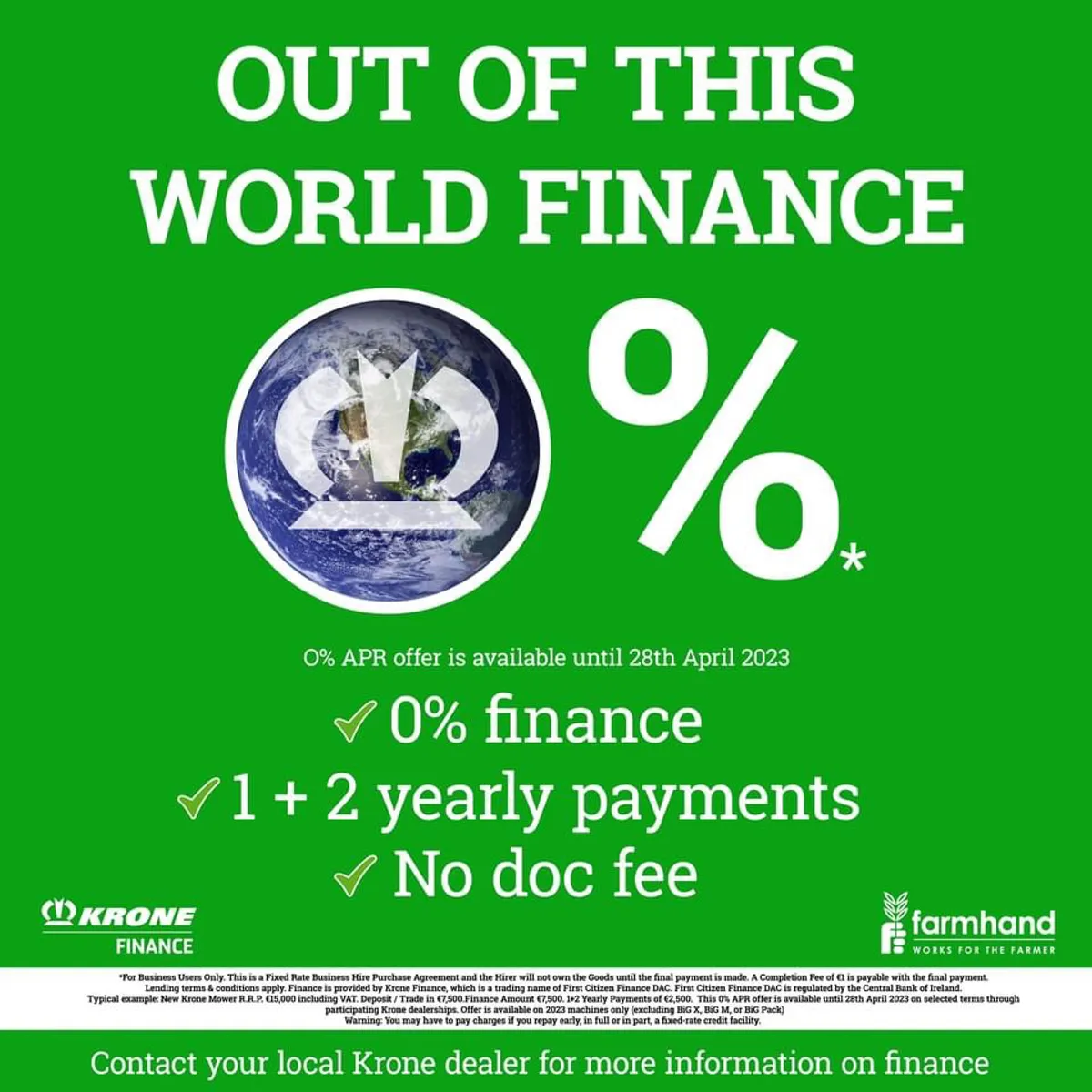 Krone 0% Finance Available on all new Krone - Image 1