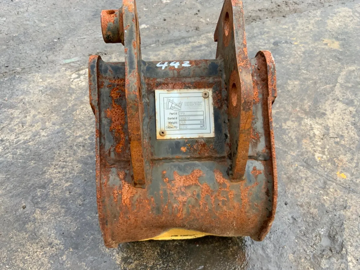 9" RHINOX MINI DIGGER BUCKET..25mm PINS...442/9 - Image 3