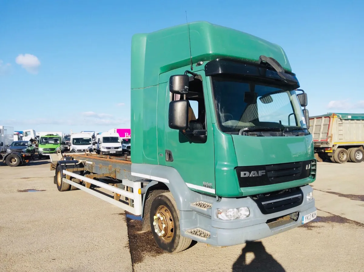 2013 DAF LF55/250 14T Double Sleeper Chassis Cab - Image 1