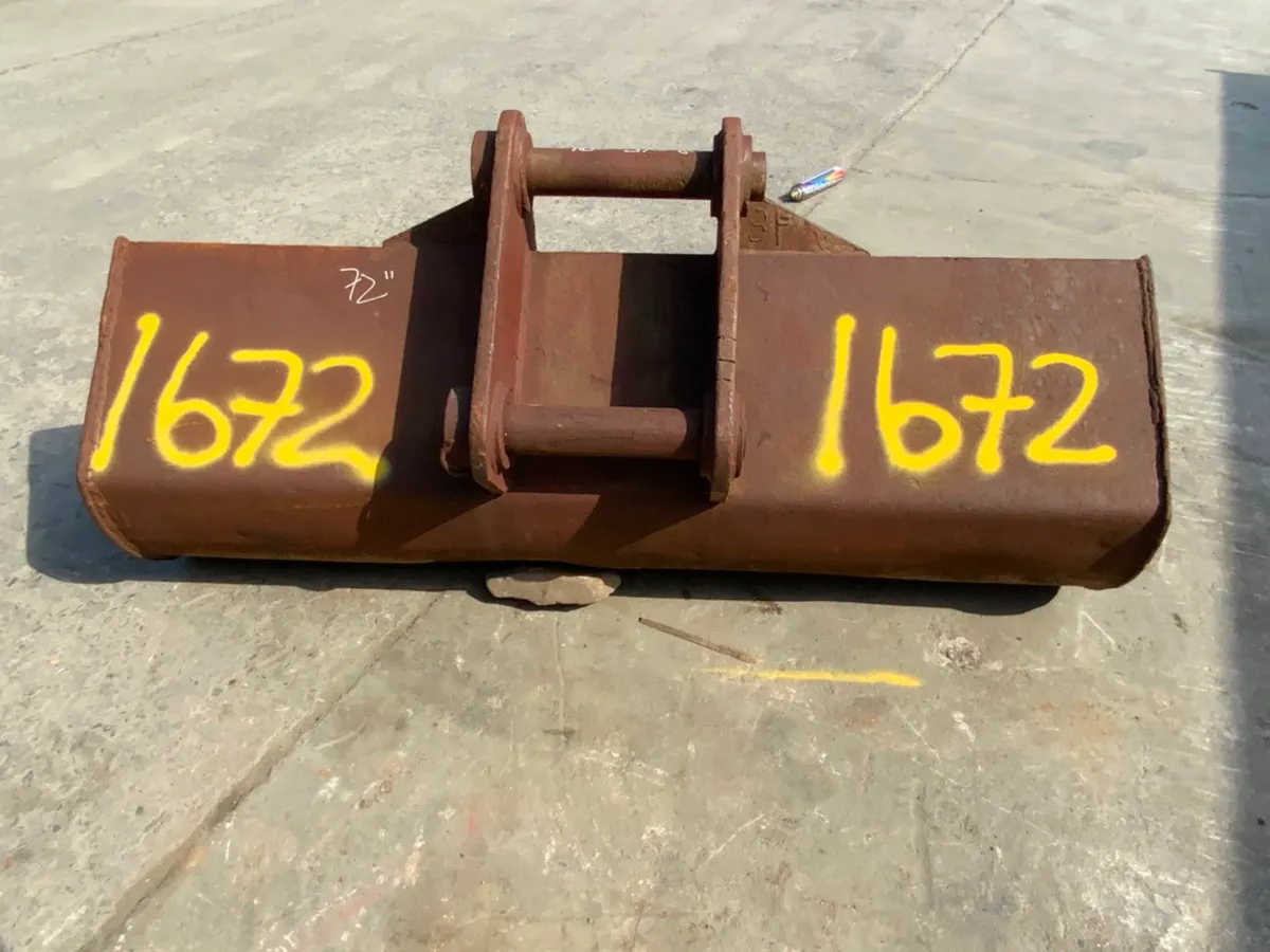 72" GRADING BUCKET....80mm PINS......1672. - Image 2