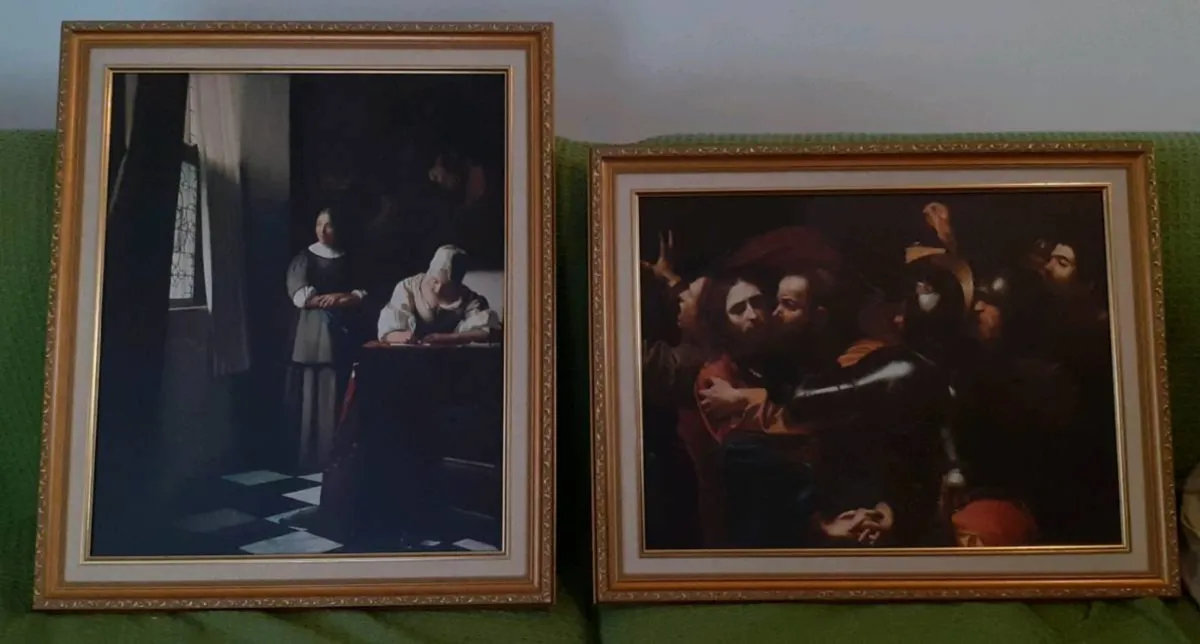 VERMEER AND CARAVAGGIO  PRINTS ON CANVAS - Image 1