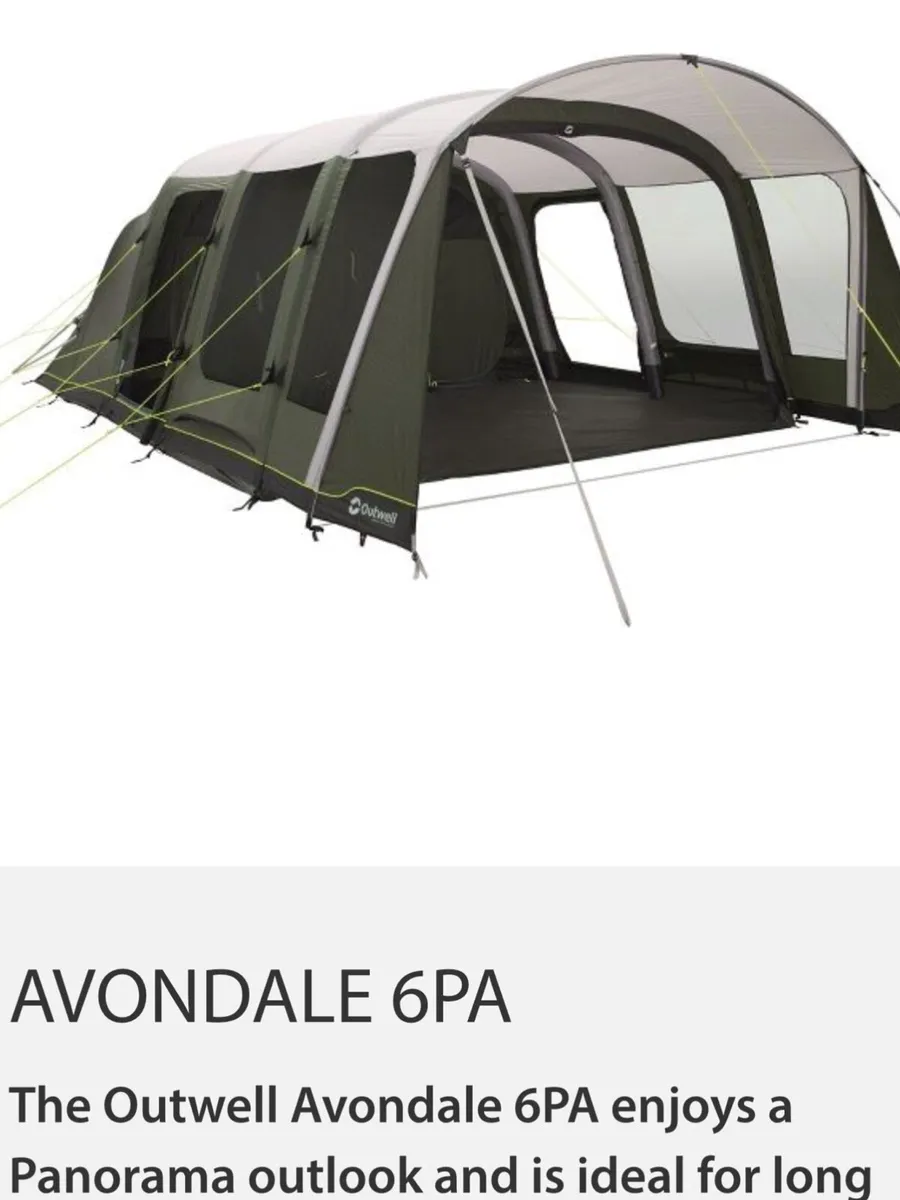 Outwell Air Beam and Pole Tents  New - Image 3