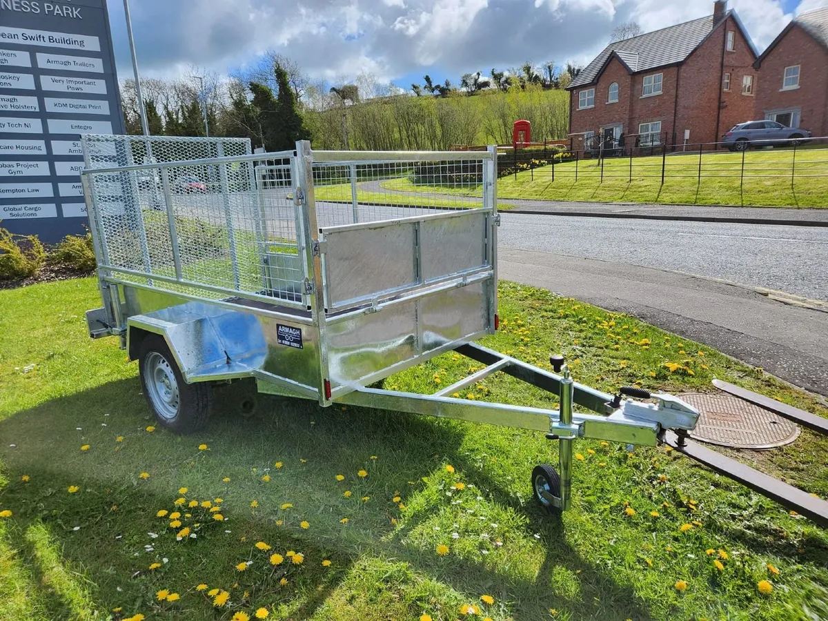 6x4ft galvanised single axle strong car trailer - Image 1