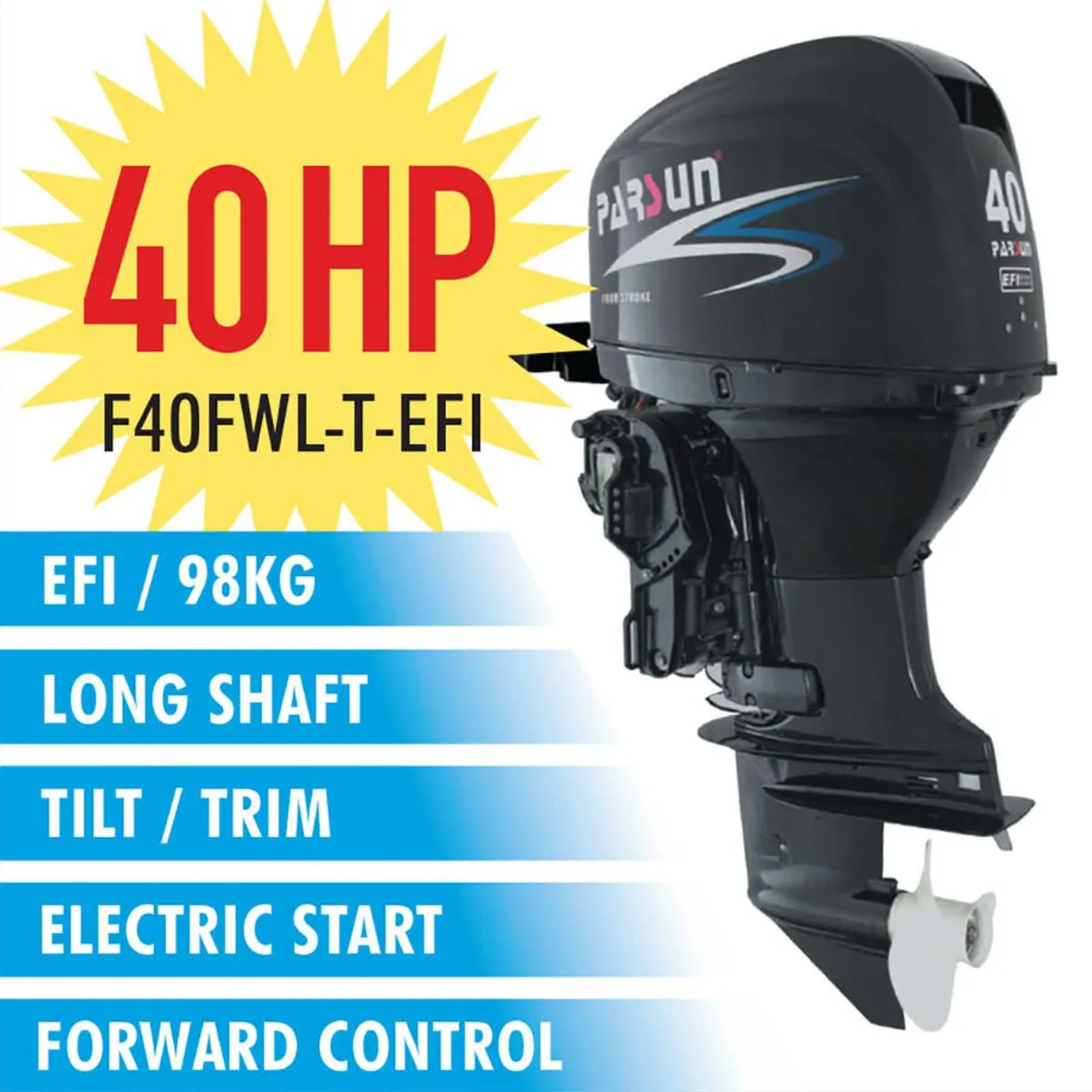 F40FWL-T-EFI 40HP electric fuel injection with lon - Image 1
