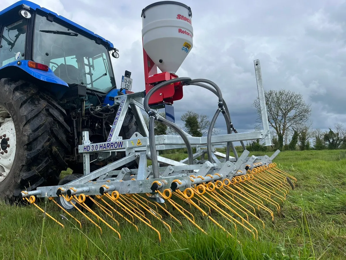 Heavy Duty 3, 4.5 & 6 metre Tine Harrow Galvanised - Image 2