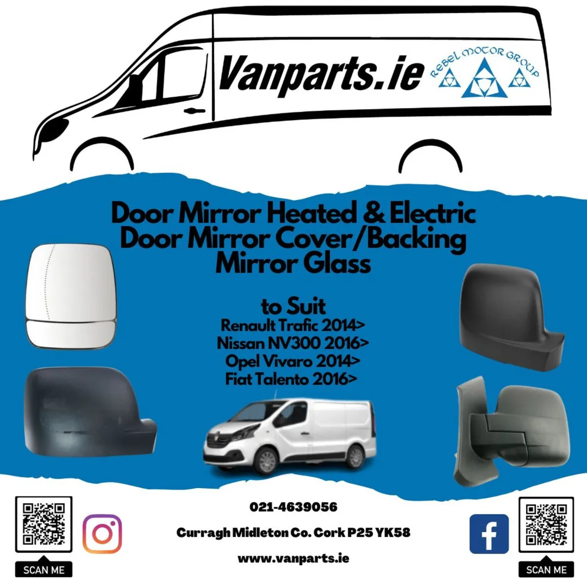 Door Mirrors for Trafic/Vivaro/NV300/Talento - Image 1