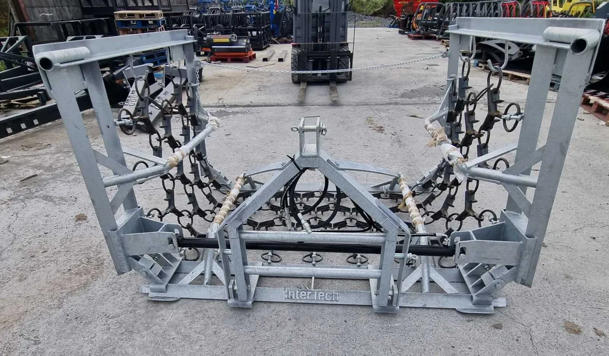 4m galvanised chain harrows - Image 1