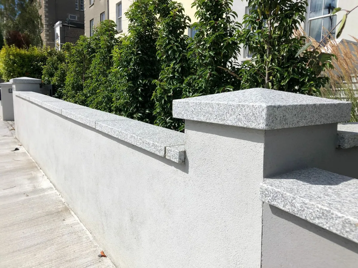 Silver granite wall capping