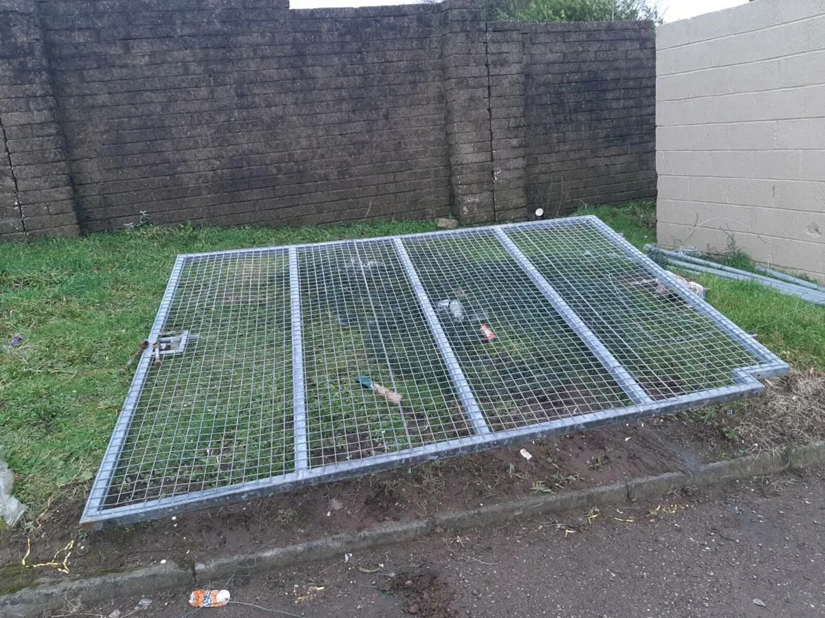 Galvanised yard gate