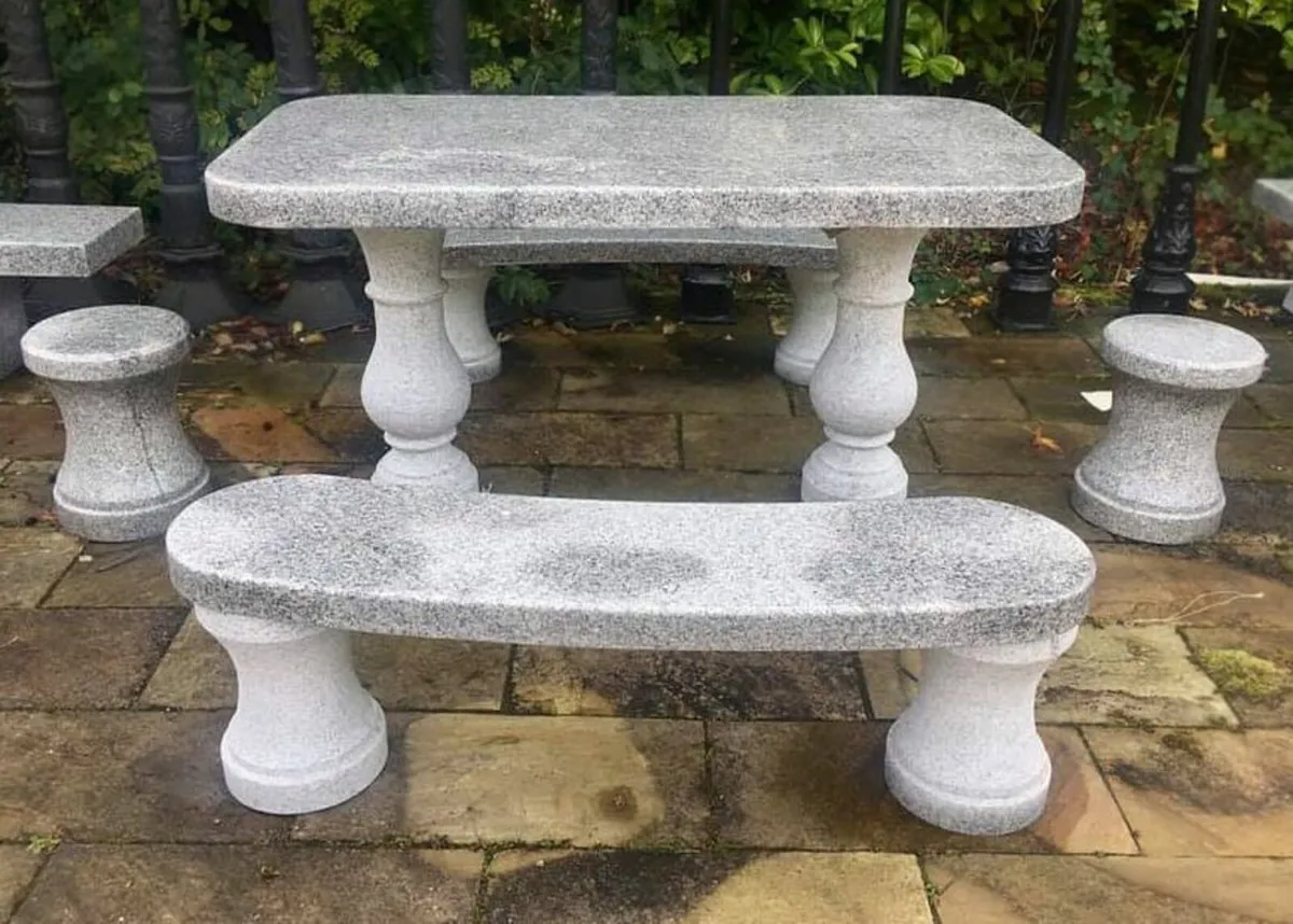 Granite Table Garden Set - Image 1