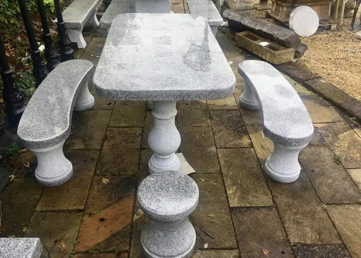 Granite Table Garden Set - Image 2