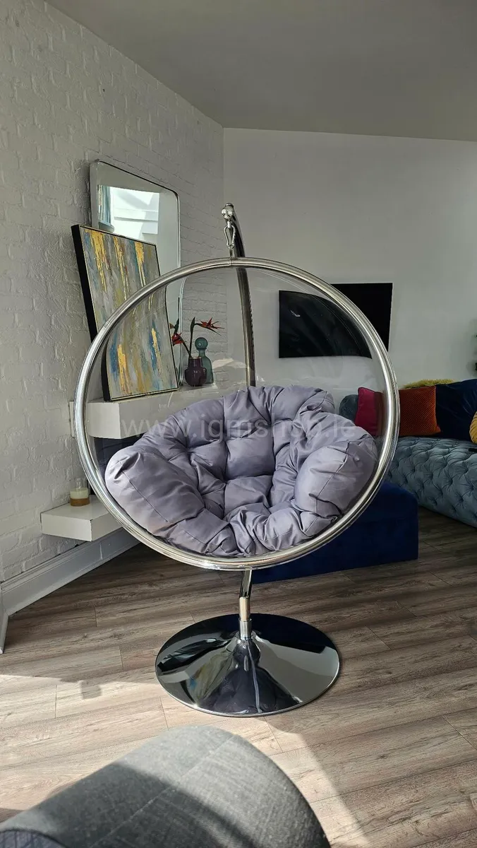 Acrylic Silver Swing Bubble Chair Brand new